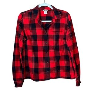 Duluth Trading Co. Red and Black Buffalo Plaid Button Up Flannel